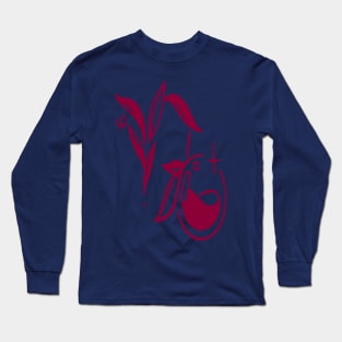 magenta floral Capricorn zodiac sign Long Sleeve T-Shirt
